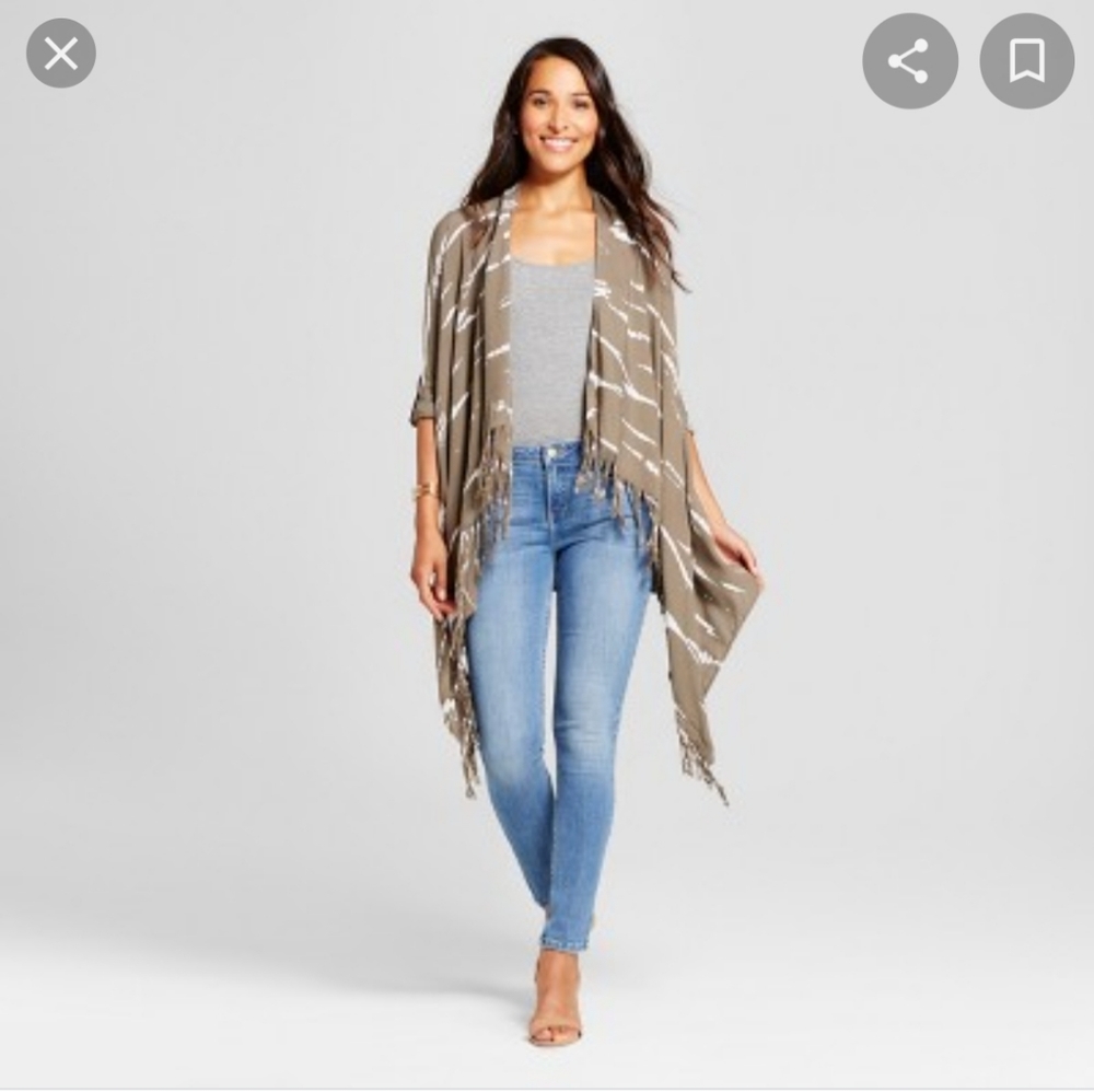 NWT Tie Dye Fringe Duster - Knox Rose Oli